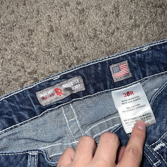 Ariat FR Jeans Womens 33R Blue Mid Rise Boot Cut Flame Resistant CAT 2 10016176 - Picture 2 of 7